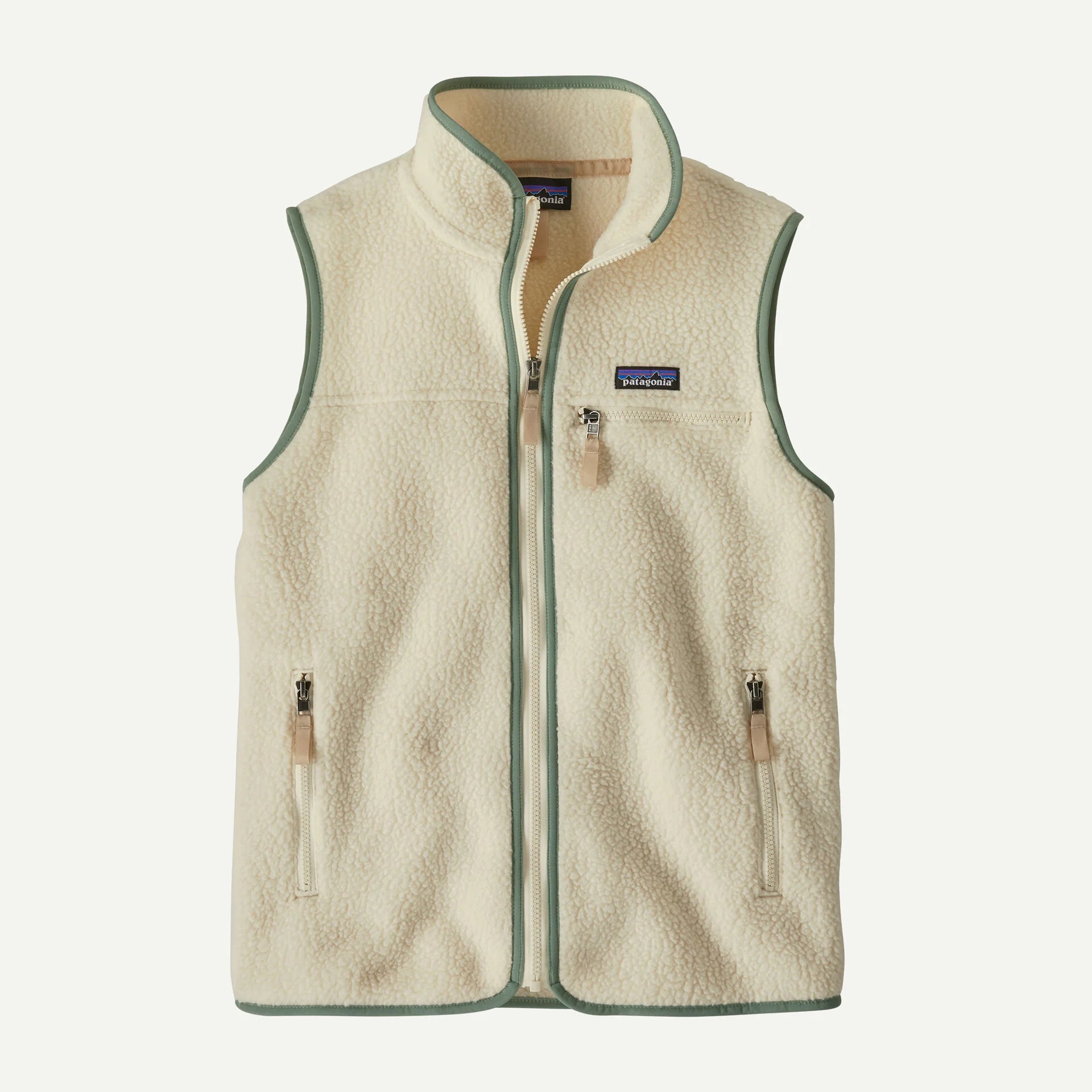 natural/ellwood green Retro Pile Vest Wmn