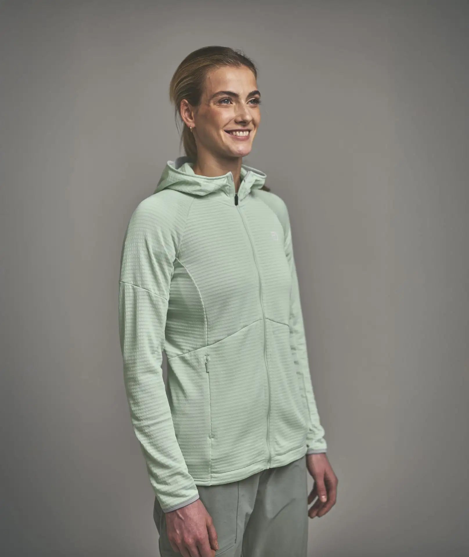 Fleece Light Grid Hoody Wmn