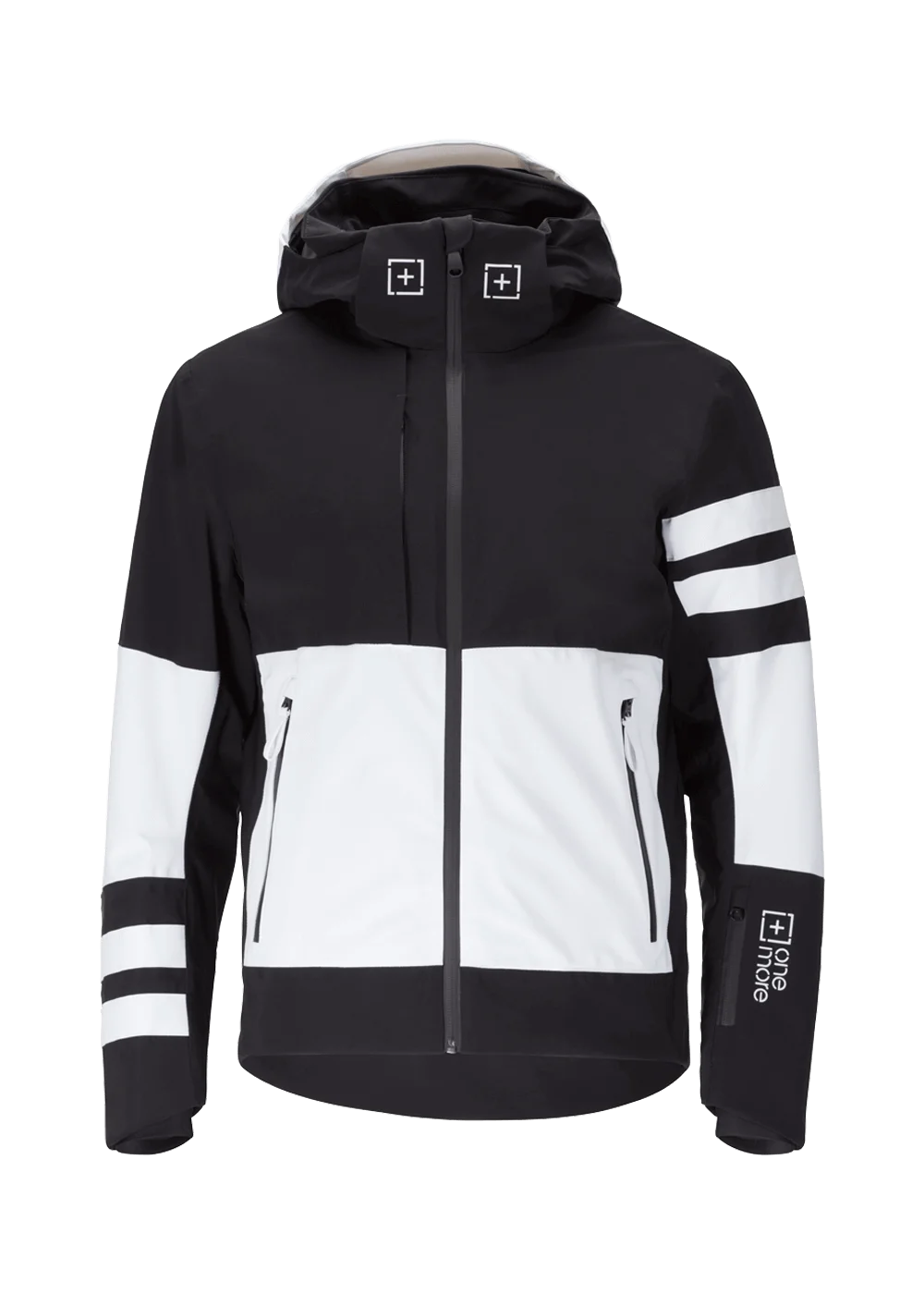 black/white/black Insulated Ski Jacket M