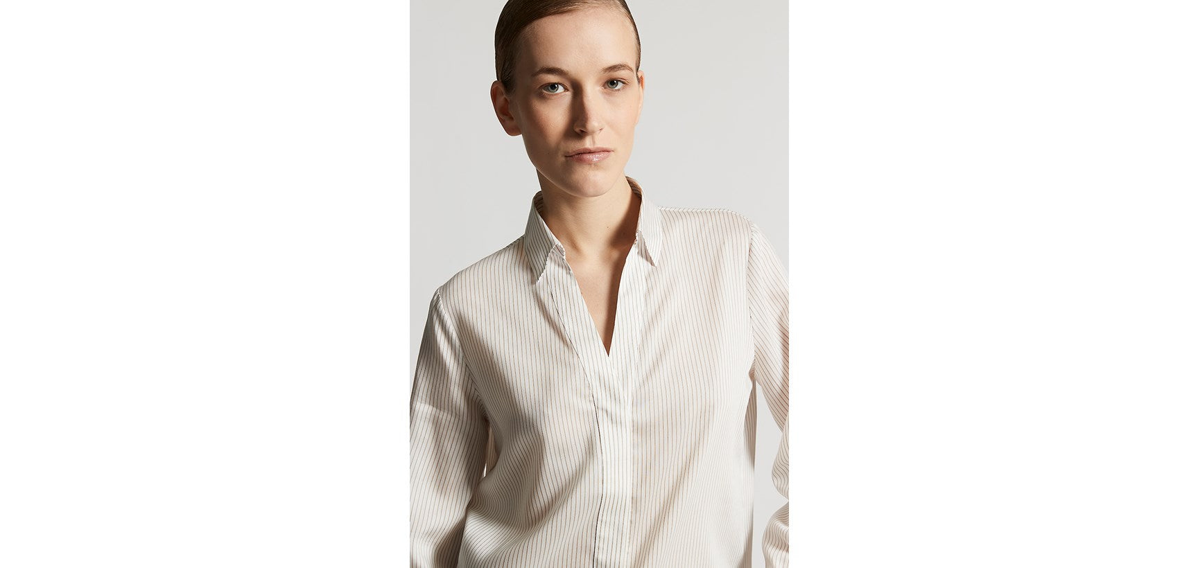 Camicia Tela Rigata Misto Seta W