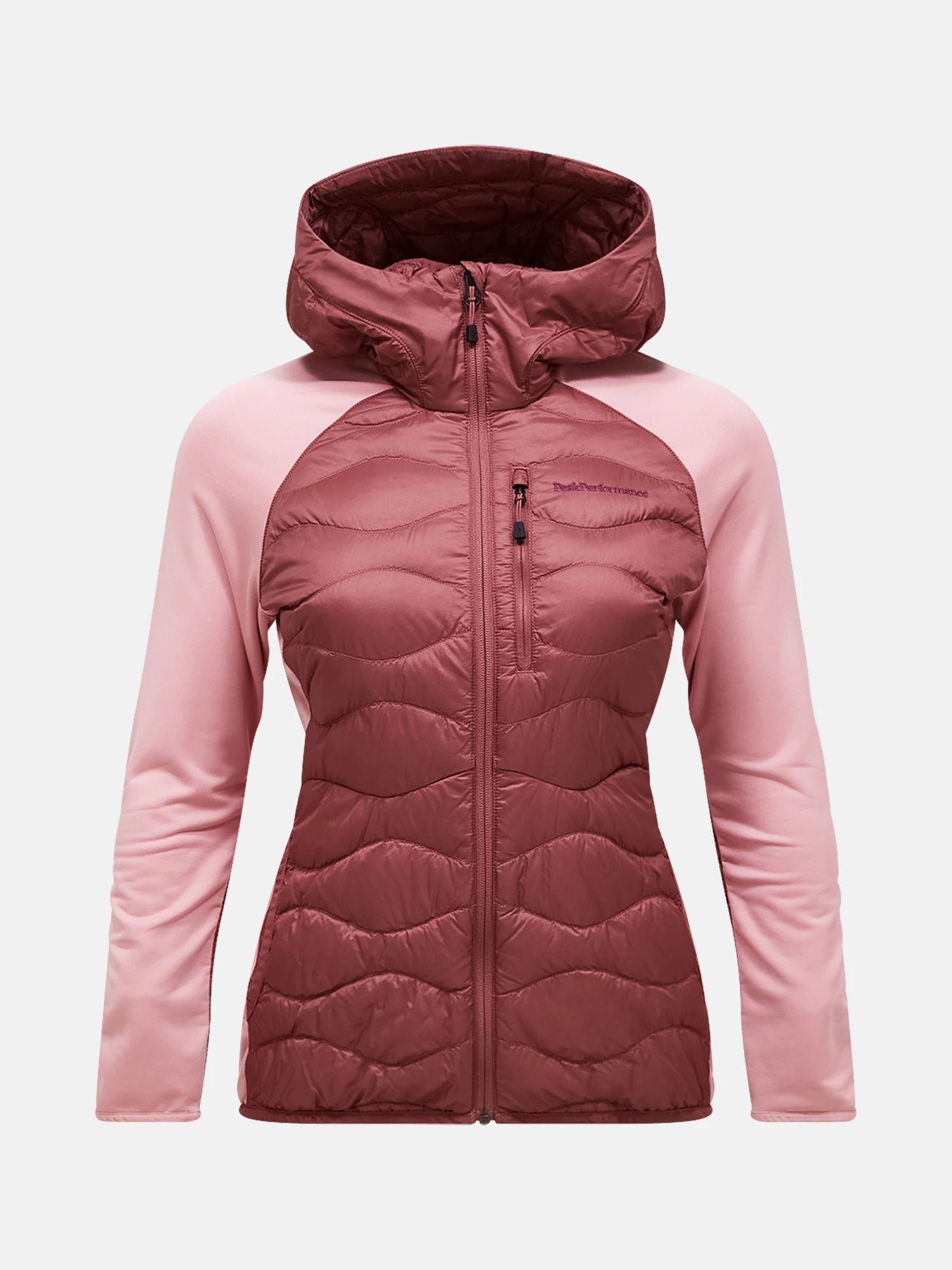 wild rouge/warm blush Helium Down Hybrid Hood Wmn