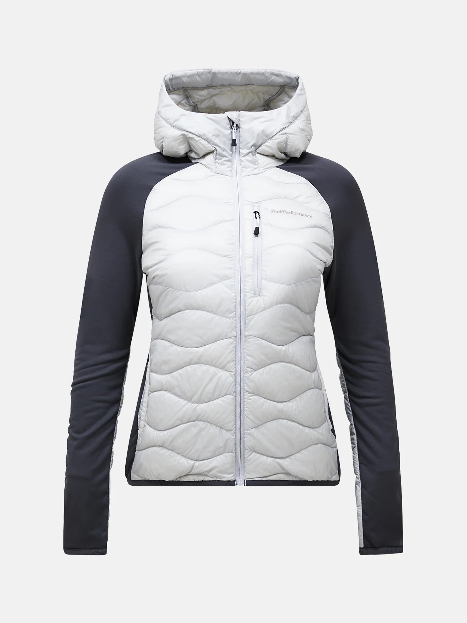 antarctica/motion grey Helium Down Hybrid Hood Wmn