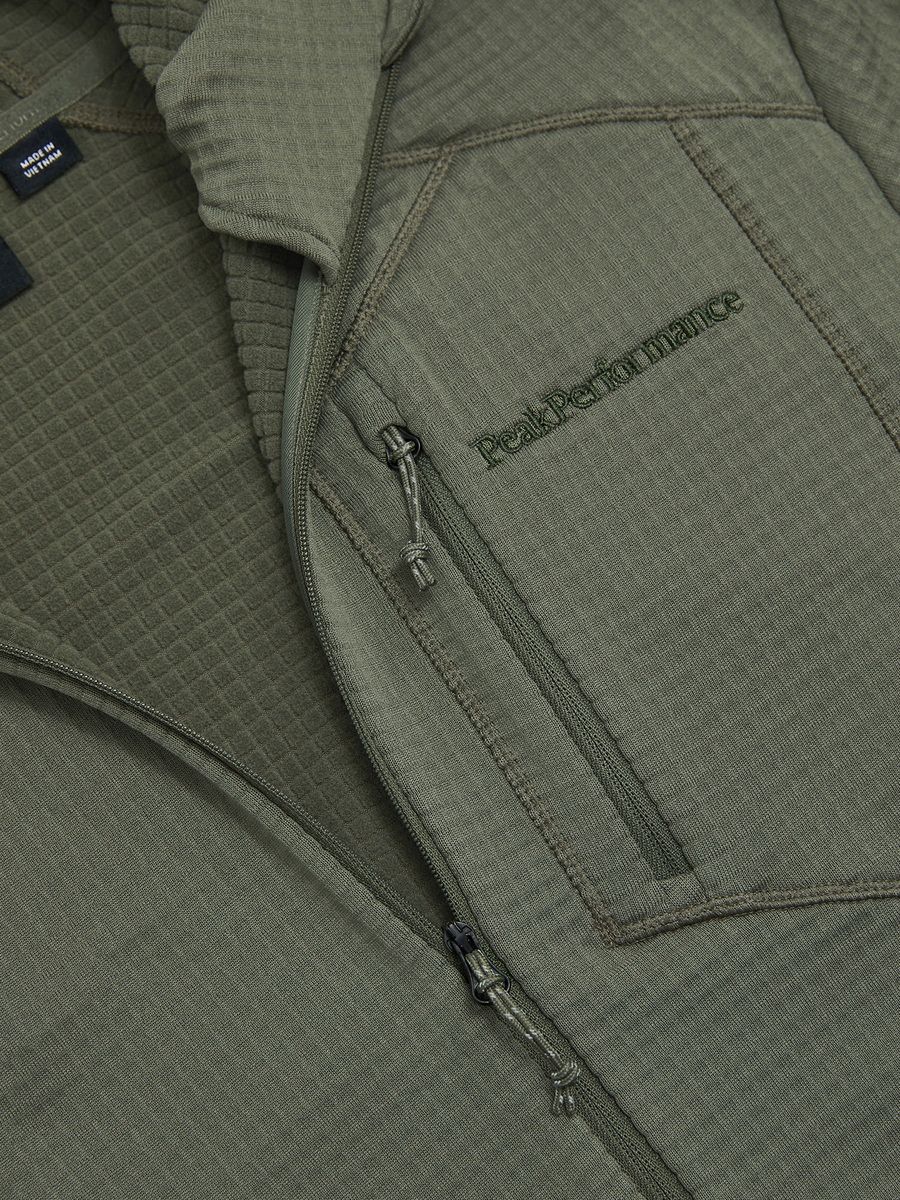Trail Polartec Zip Hood Man