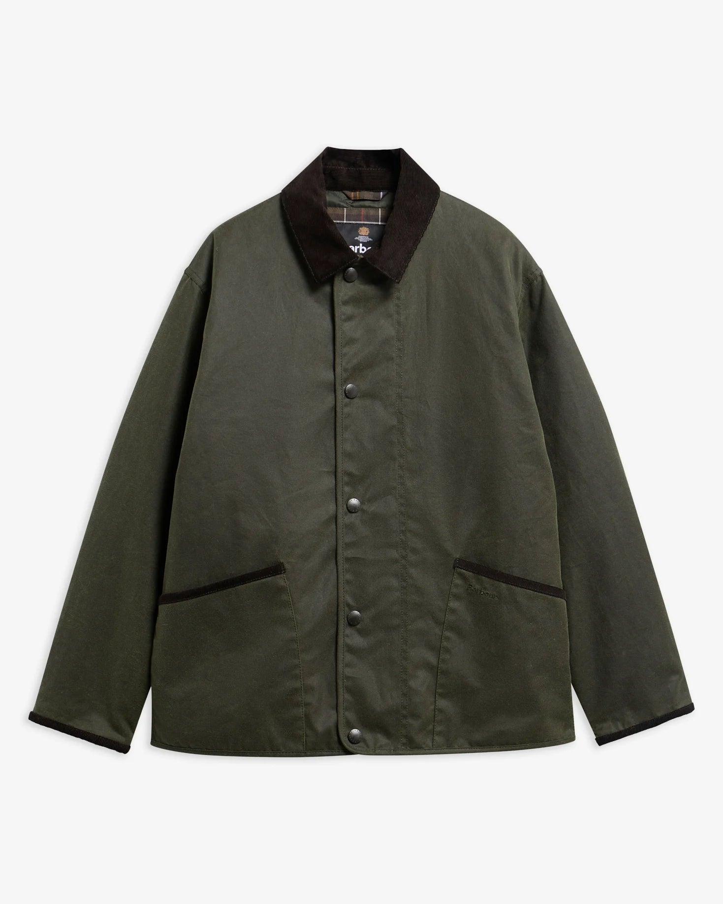 sage Short Liddesdale Wax Jacket Man