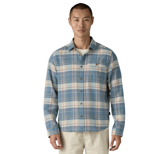Long-Sleeved Lightweight Fjord Flannel Shirt Man