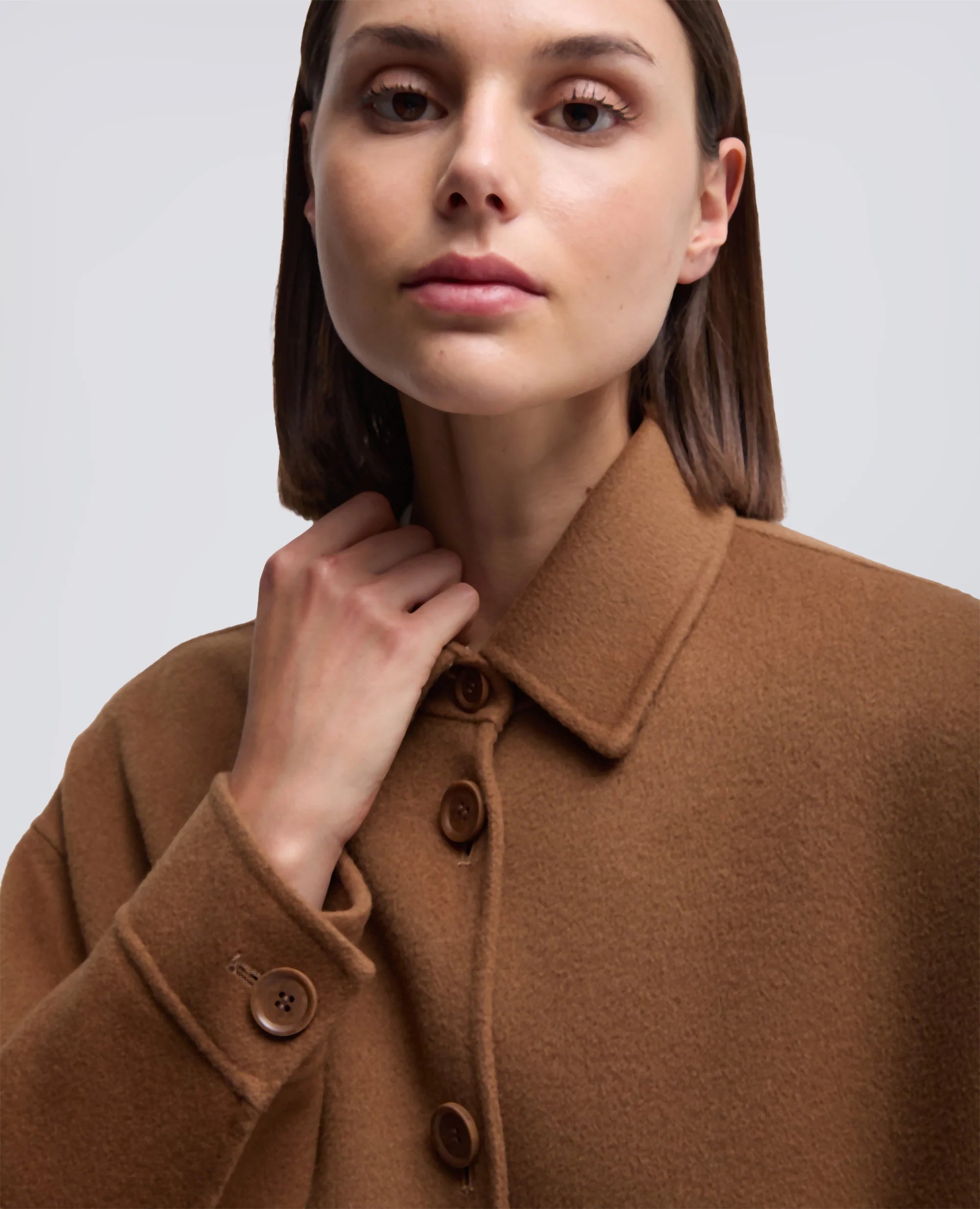 Overshirt in Double di Lana Wmn