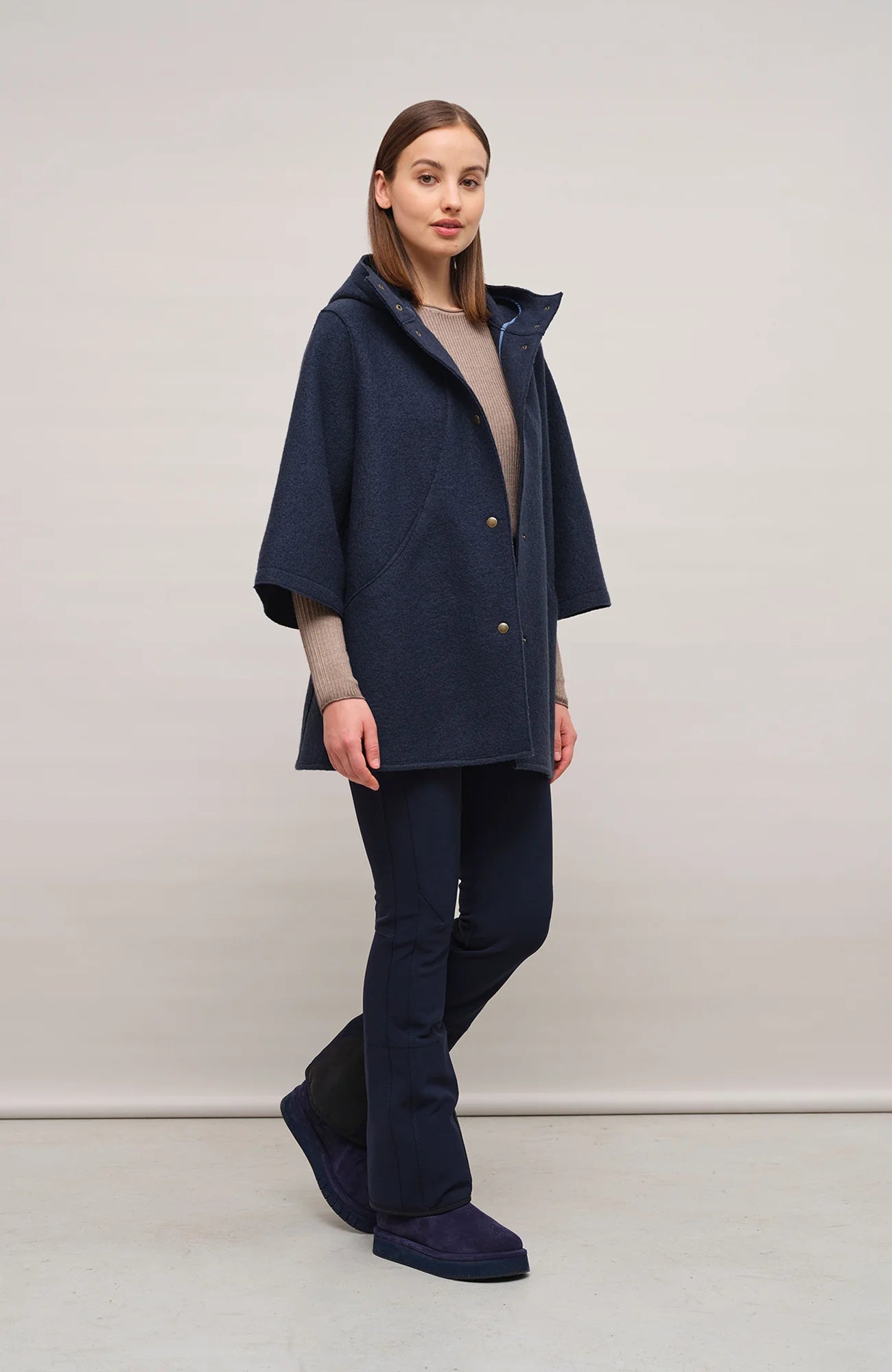 Desiree Boiled Wool-Cape W