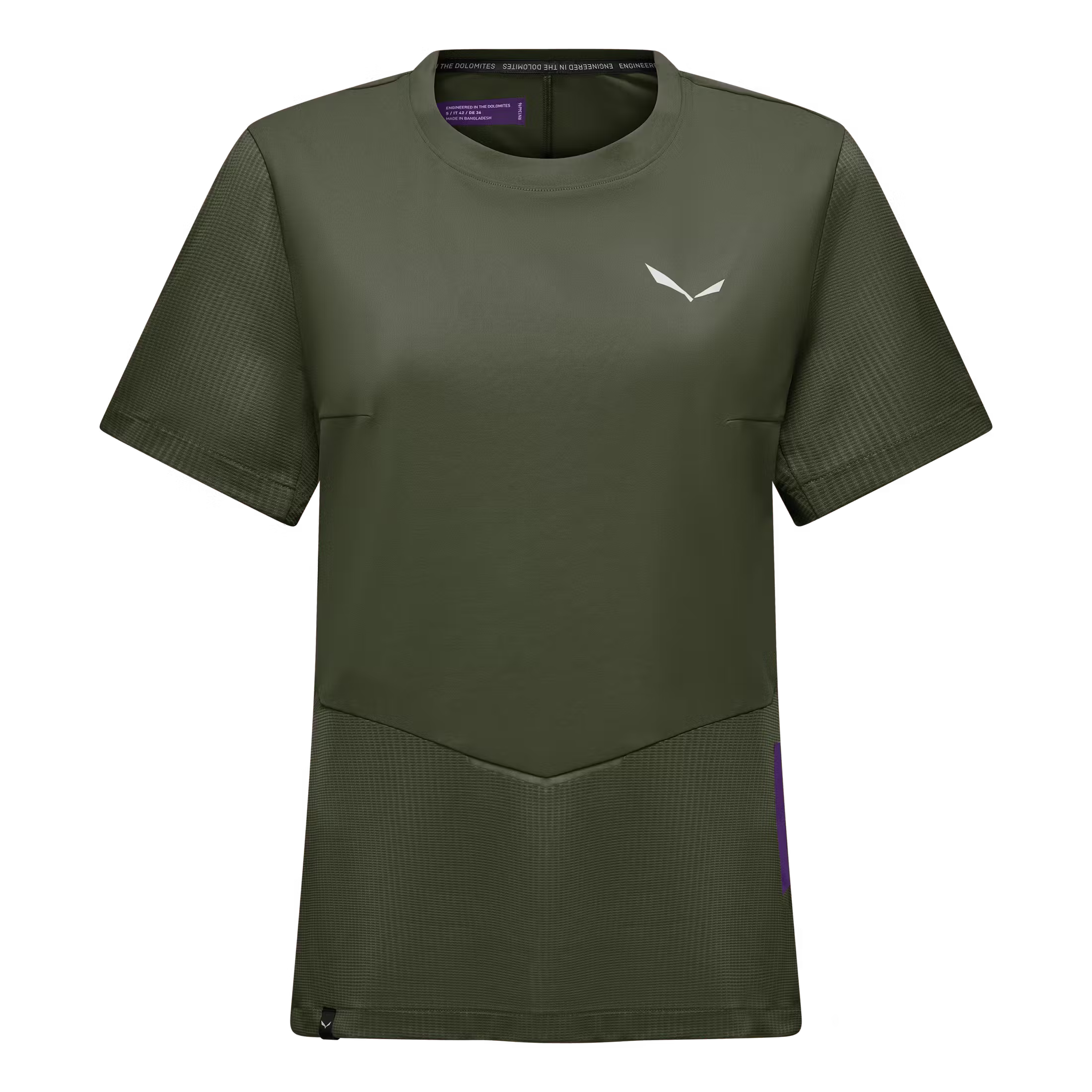 dark olive Pedroc Dry'Ton Hybrid T-Shirt Wmn
