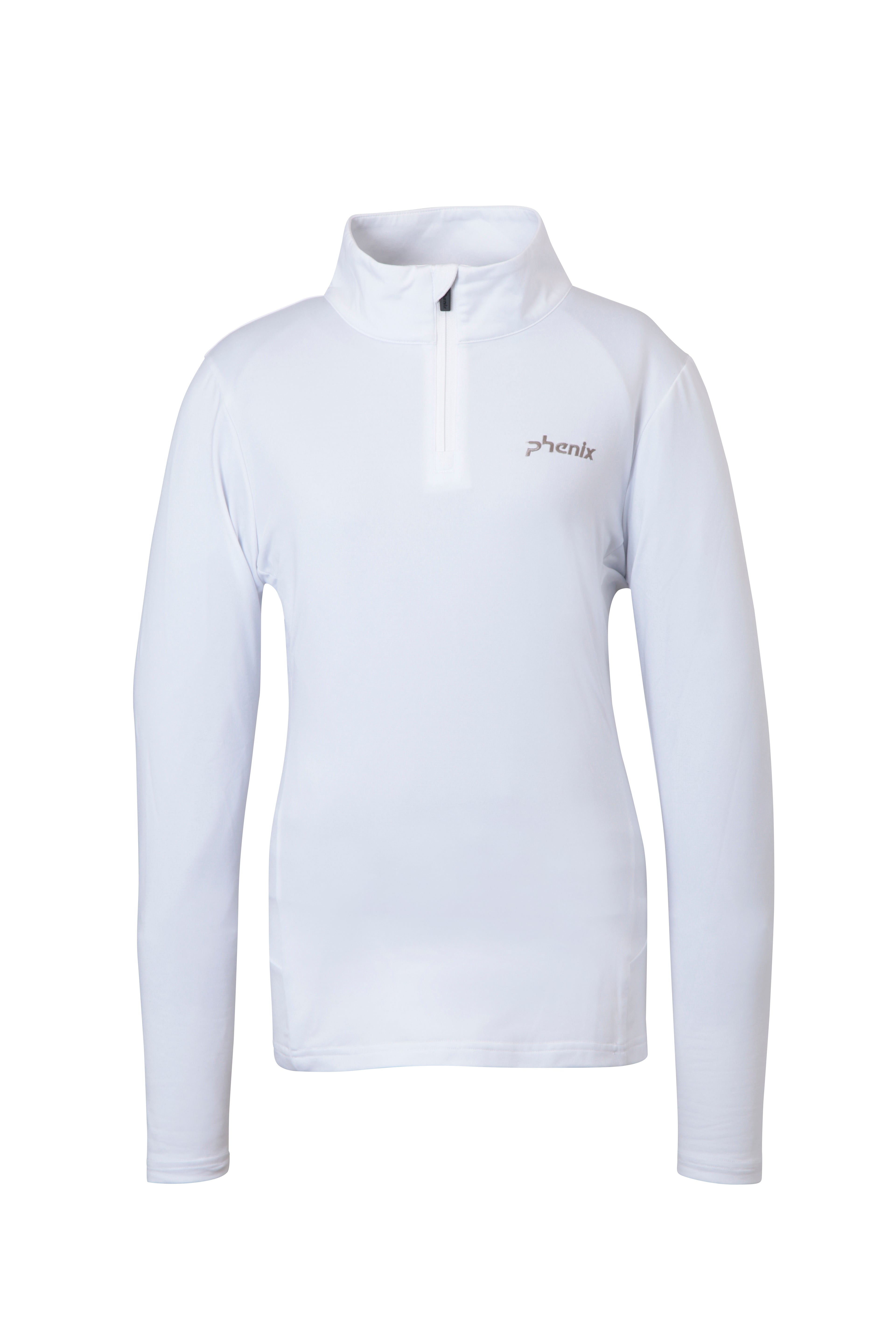 white Basic Set-in Sleeve 1/2 Zip  W