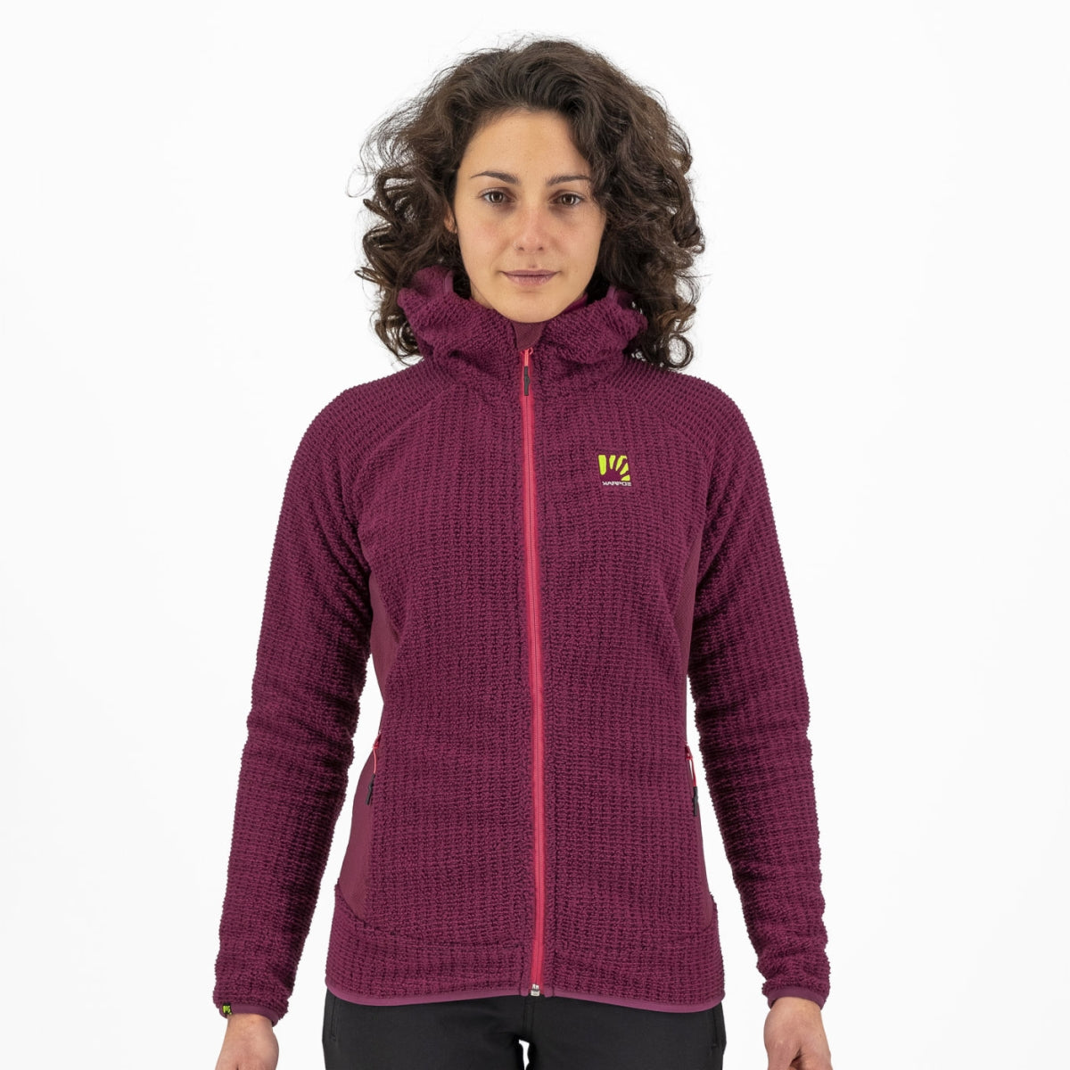 Rocchetta Hoodie Fleece Raspberry Woman | BOTËGHES LAGAZOI