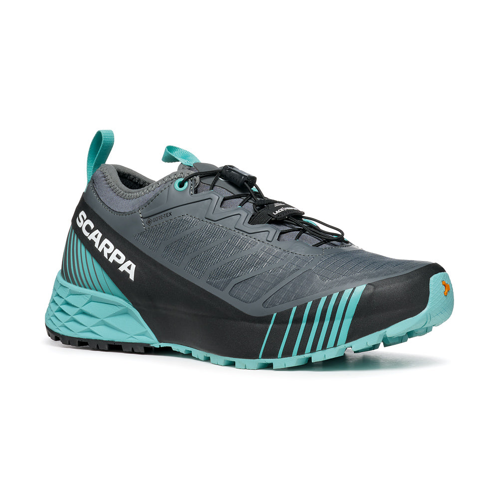 anthracite/blue turquoise Scarpa Ribelle Run GTX Shoes Woman | Lagazoi Shop | BOTËGHES LAGAZOI
