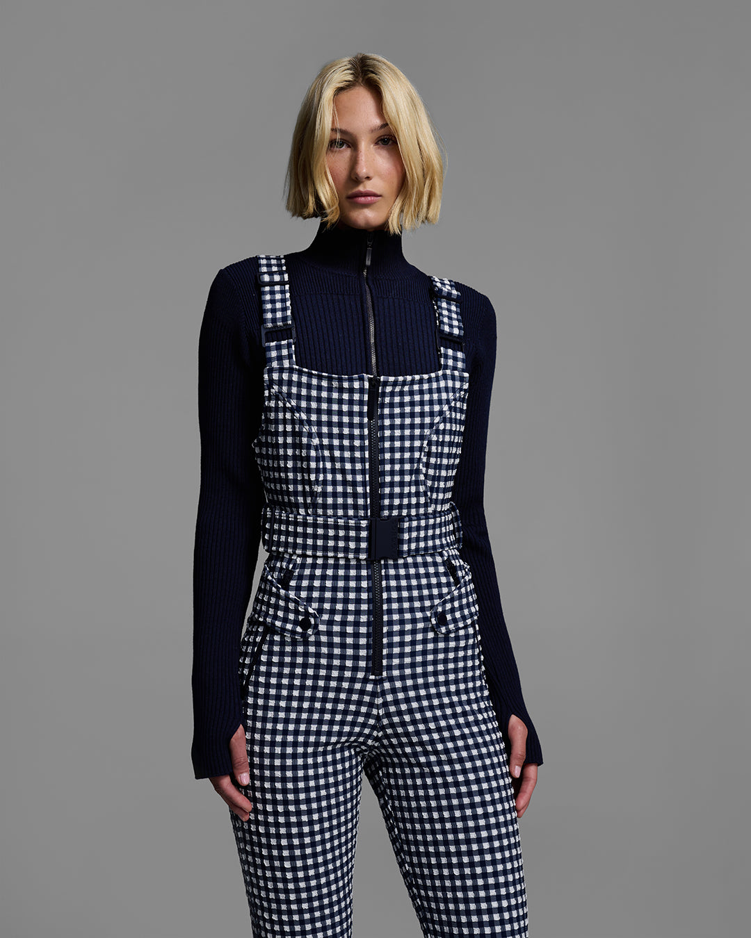 Fernie Gingham Ski Bib W