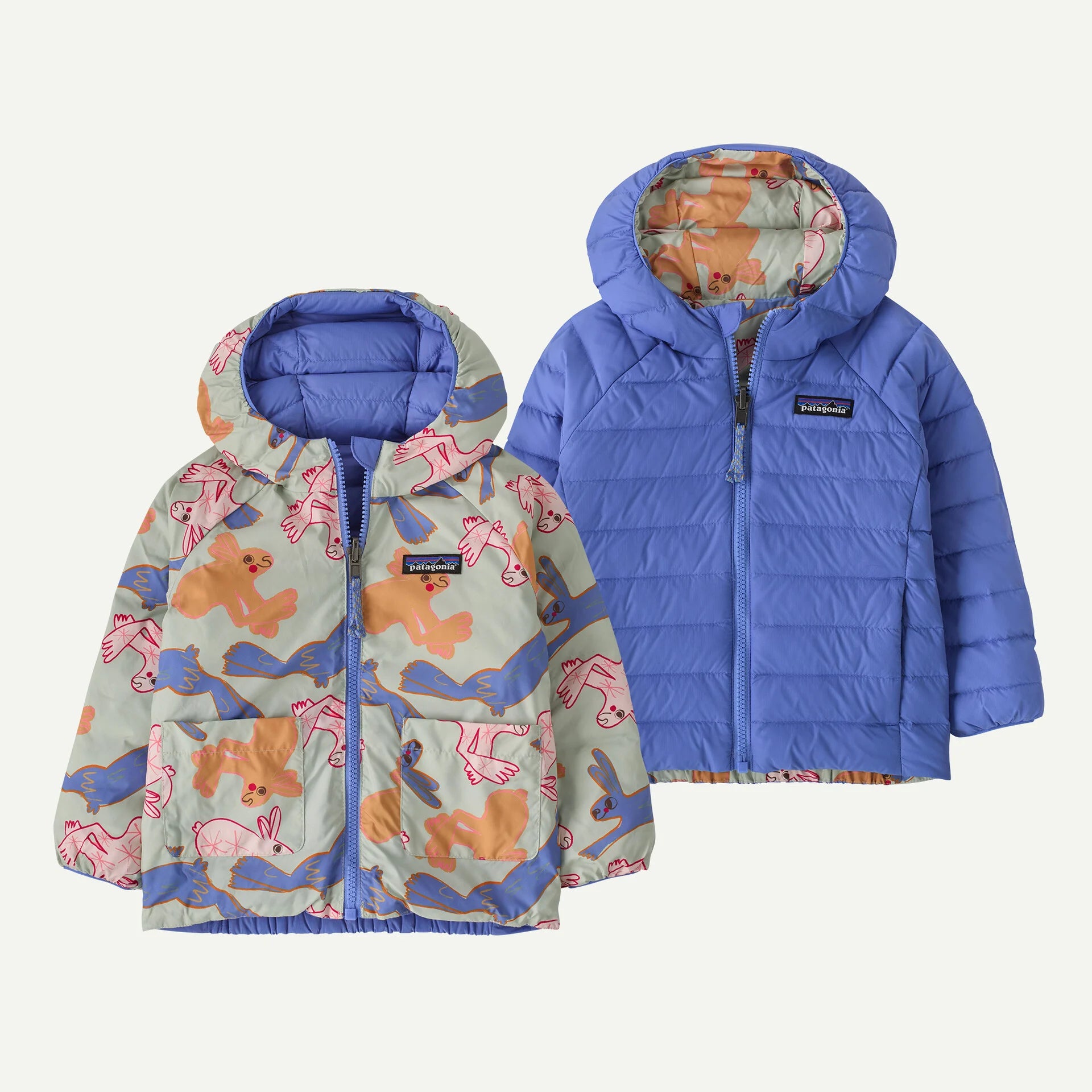 Reversible Sweater Down Sweater Hood Baby