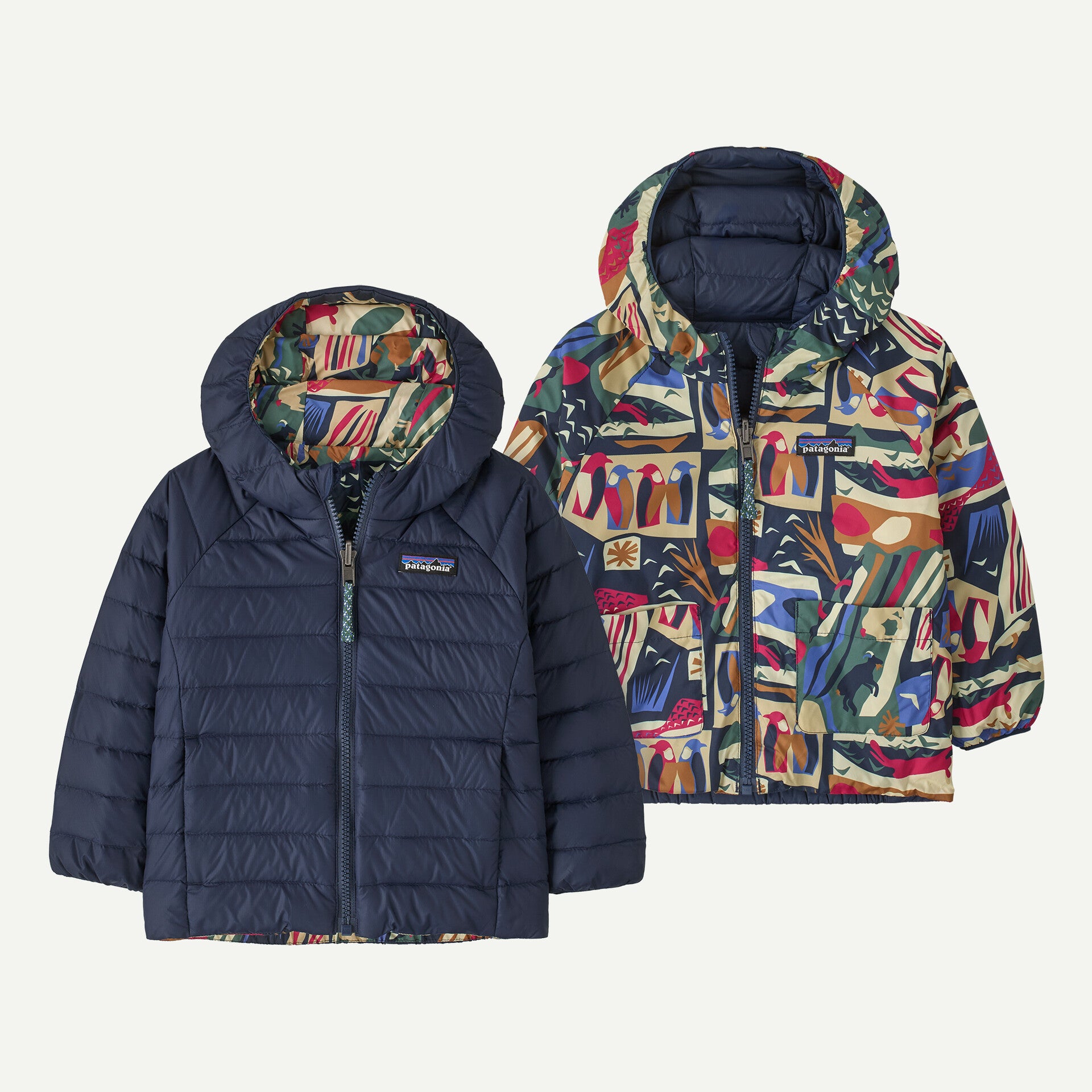 Reversible Sweater Down Sweater Hood Baby