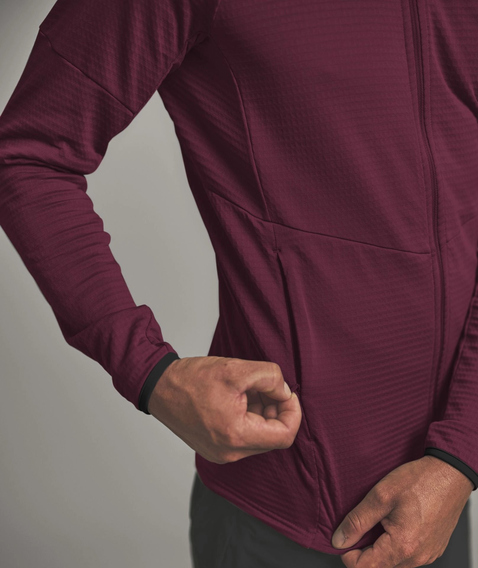 Fleece Light Grid Jacket Man