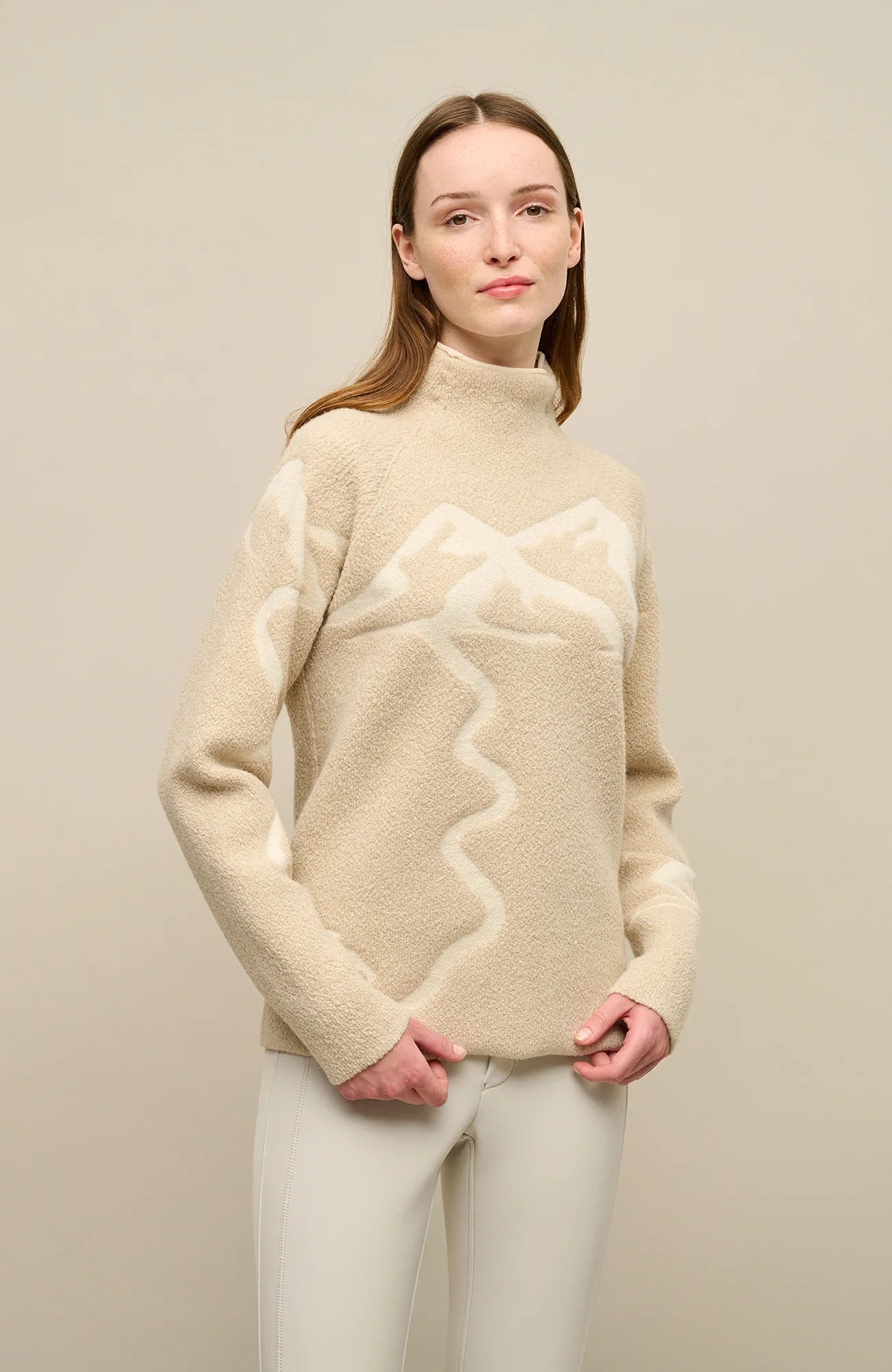 Chatel Sweater With Ski Track Motif W