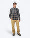 Button Down Light Flannel Check Shirt Man
