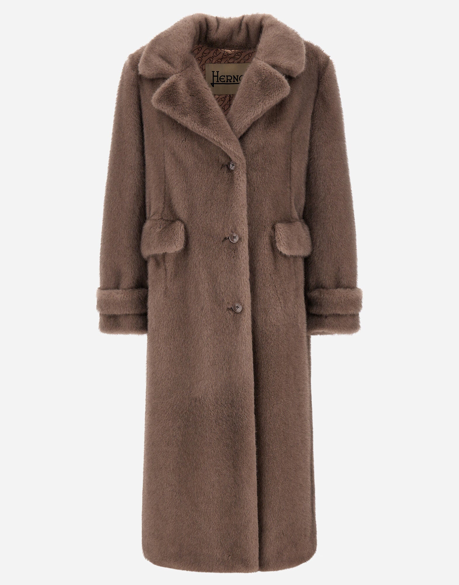 Coat In Melange Faux-Fur Wmn