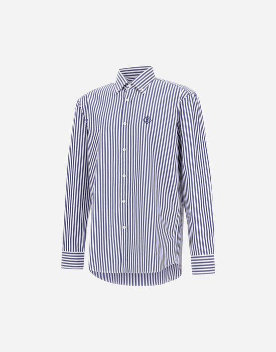 Shirt in Striped Popeline Man