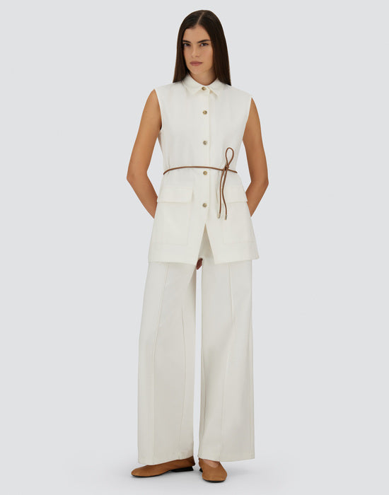 Gilet Con Cintura Wmn