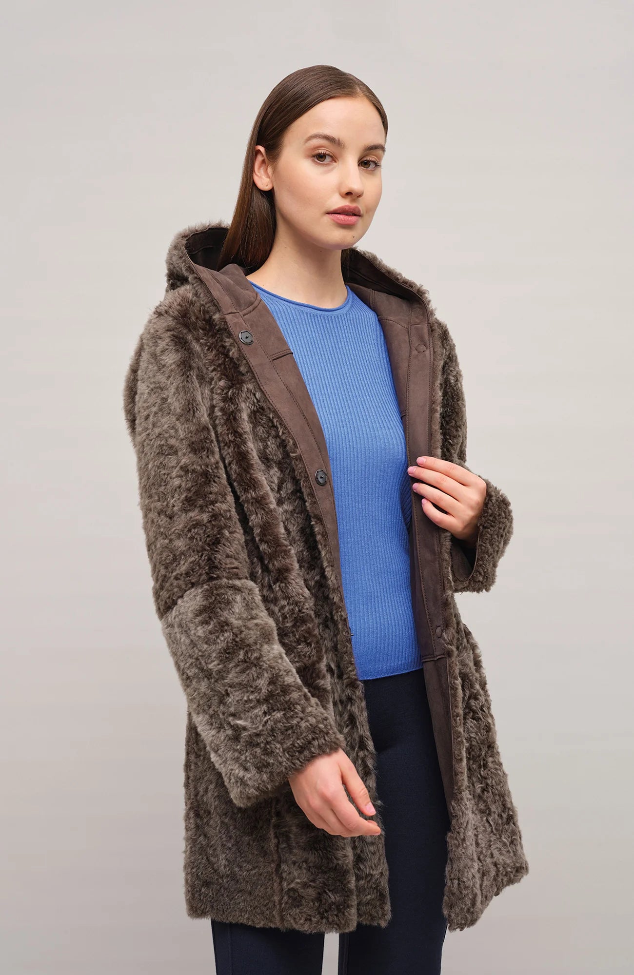 Olivera Lambskin Coat Wmn
