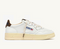 Medalist Low White Leather and Chocolate Chip Suede Man