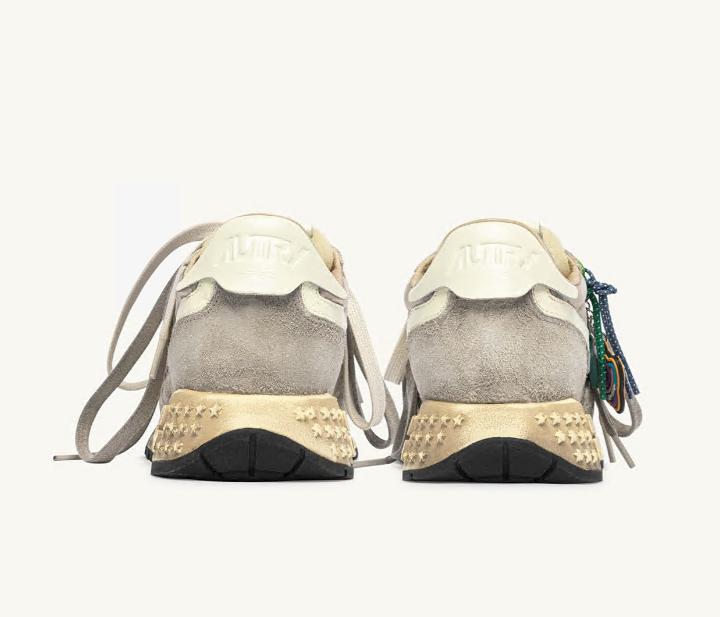 Reelwind Super Vintage Woodsmoke, White Suede and Nylon Wmn