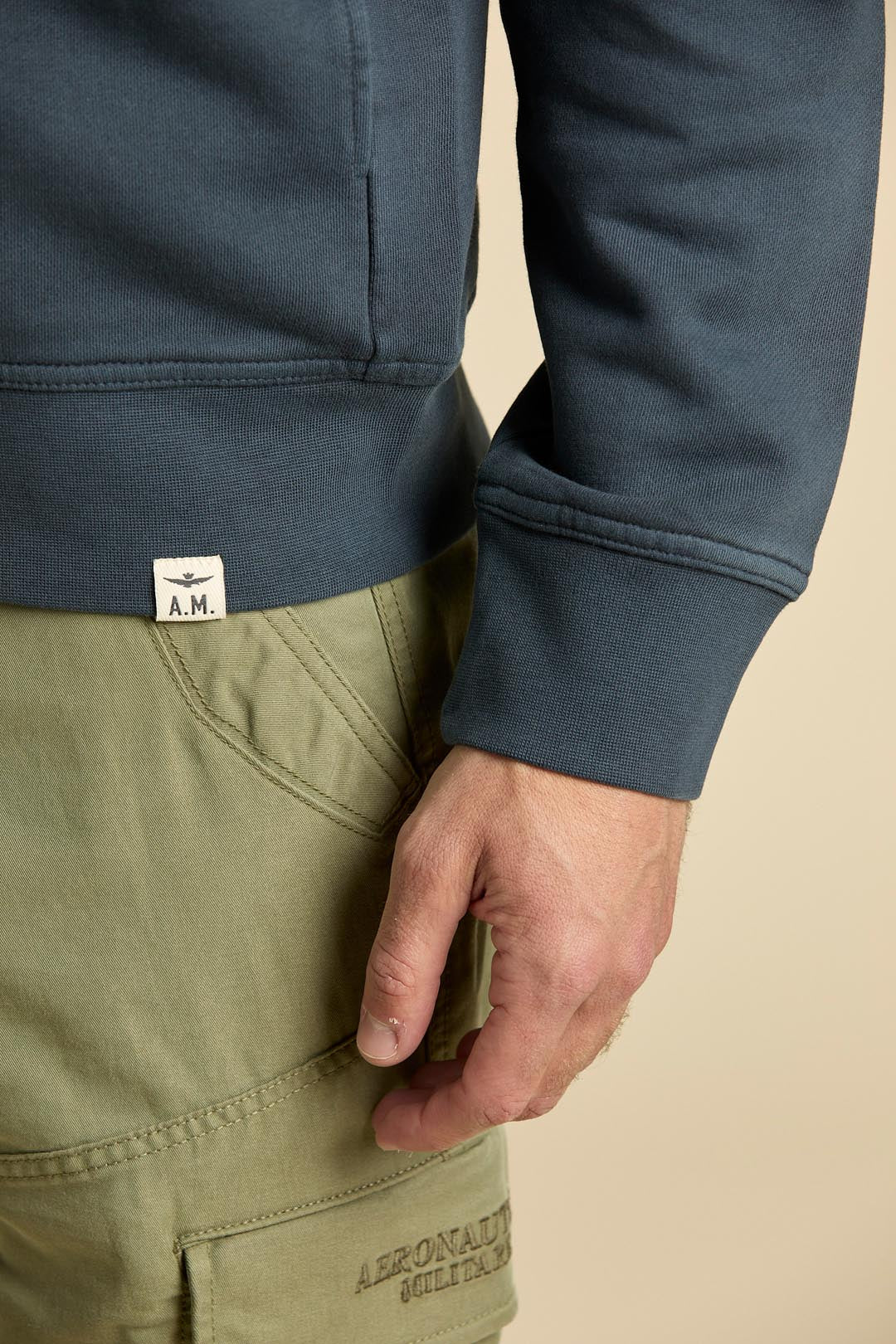 Garment-dyed Sweatshirt With Pocket Man