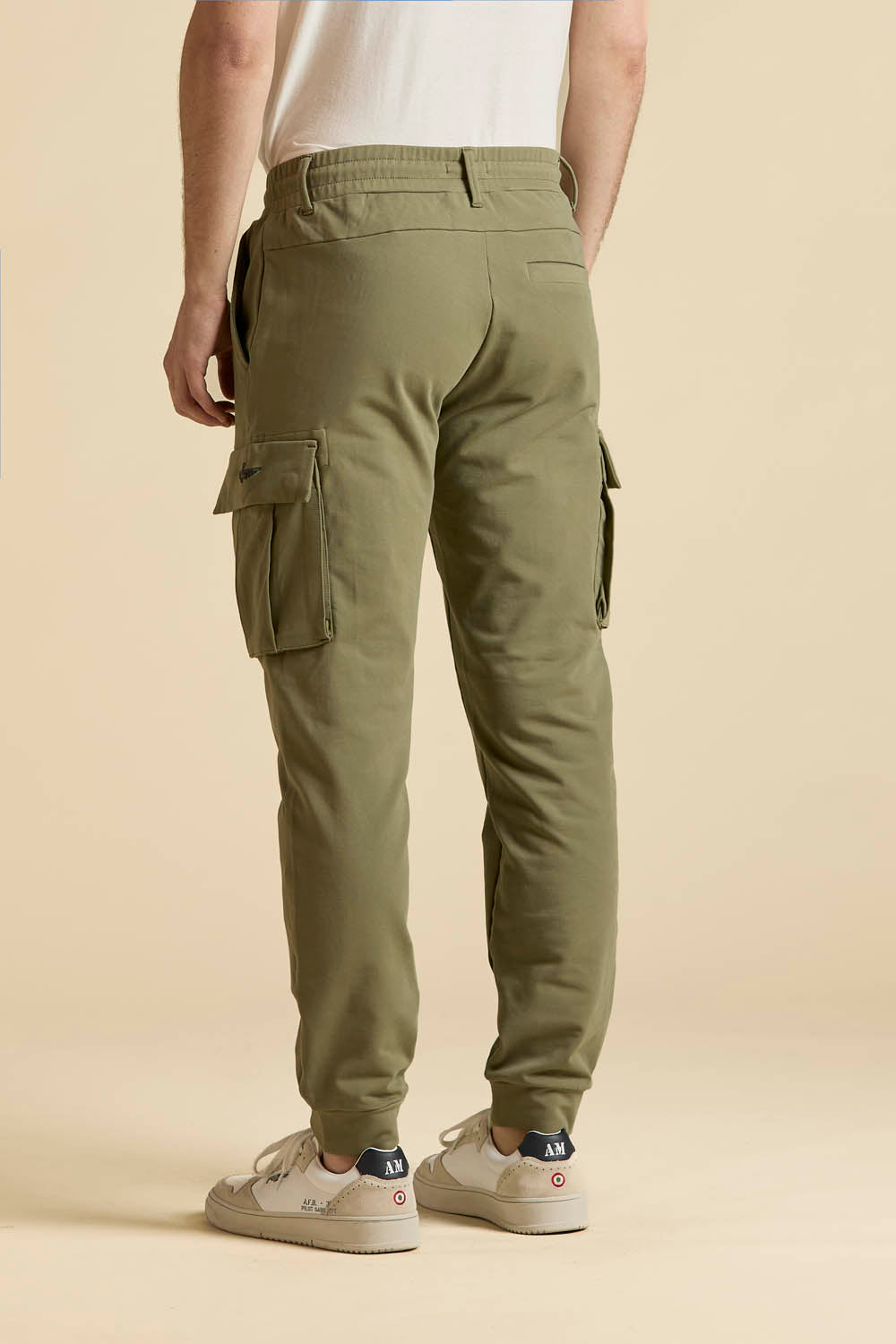 Stretch Cotton Cargo Joggers Man