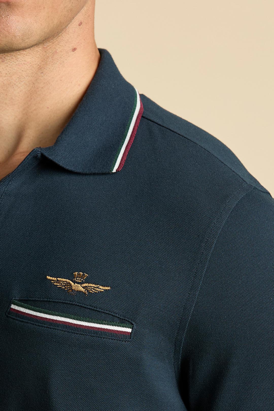 Polo Shirt Open Collar and Chest Pocket Man