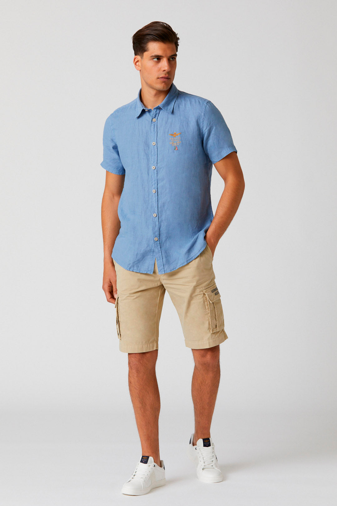 Cotton gabardine Bermuda shorts Men