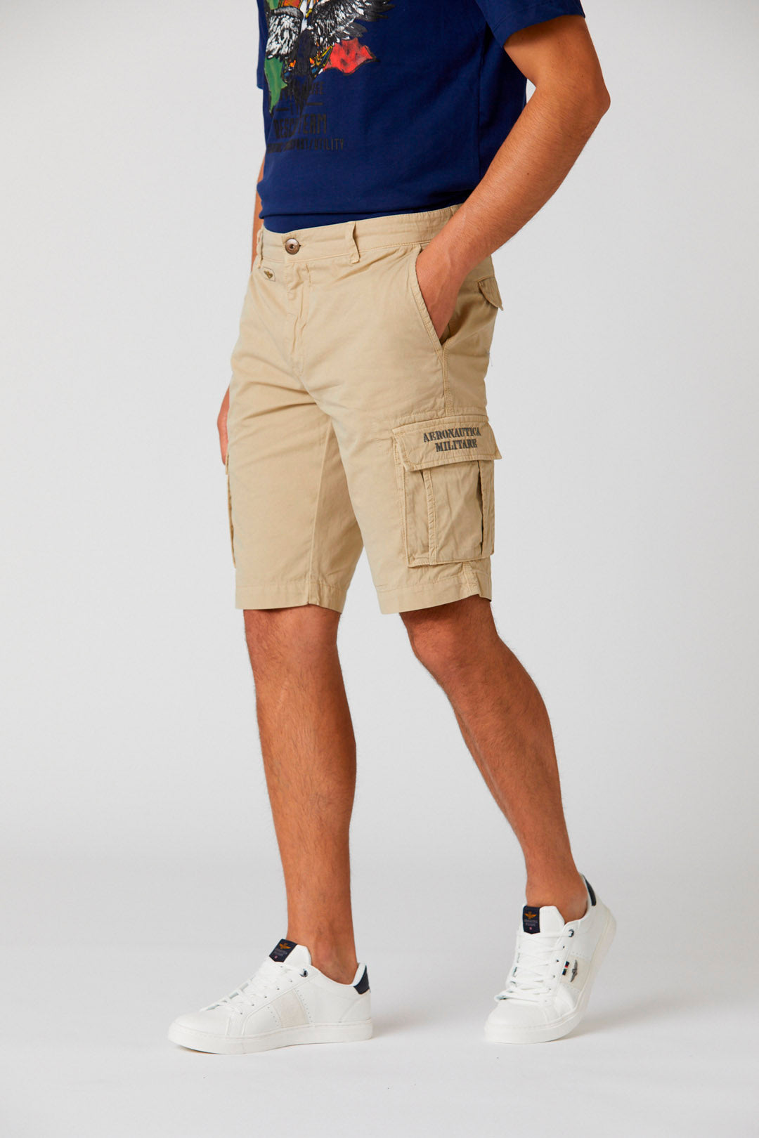 Cotton gabardine Bermuda shorts Men