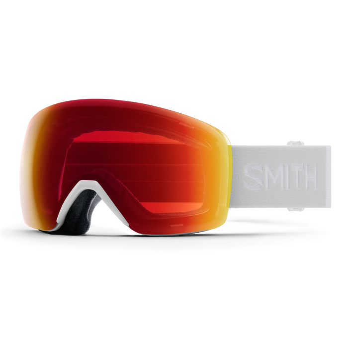 Skyline Goggle White Vapor W ChromaPop Photochromic Red Mirror Lens | BOTËGHES LAGAZOI